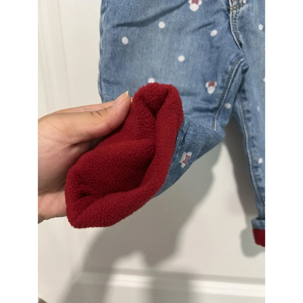 babyGap | Disney Minnie Mouse Just Like Mom Fleece-Lined Jeans -‎ Size 2 Years